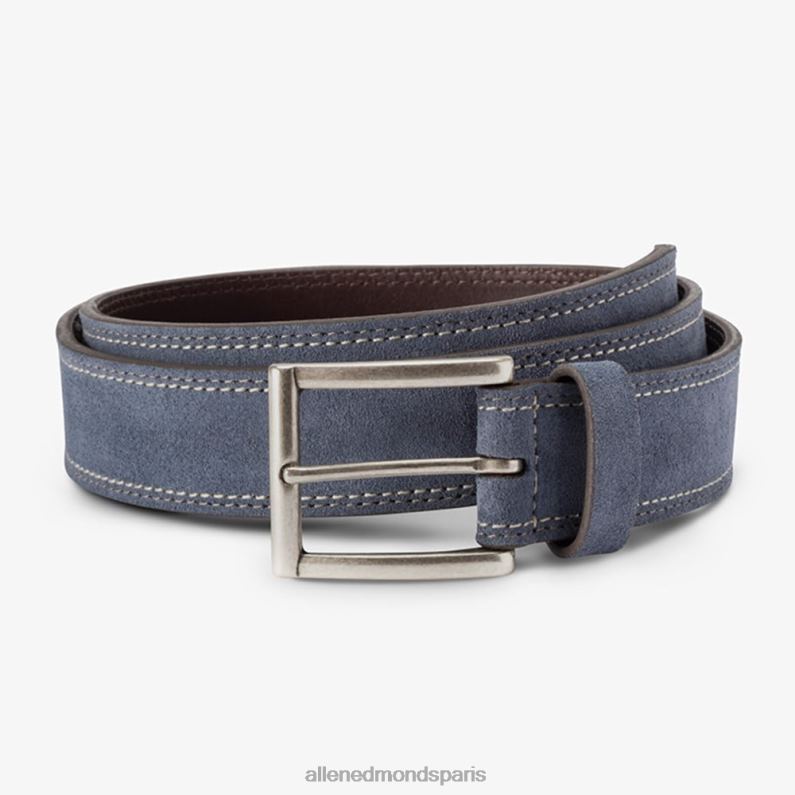 Allen Edmonds unisexe ceinture de robe en daim bourbon street J248F314 Un jean bleu
