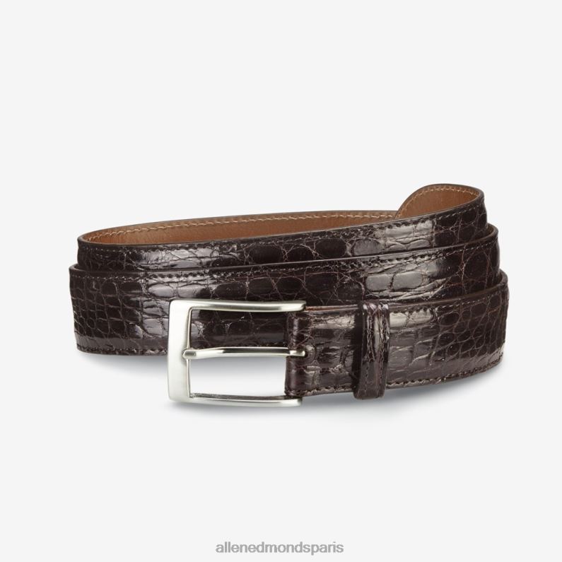 Allen Edmonds unisexe ceinture robe caïman crocodile J248F353 brun