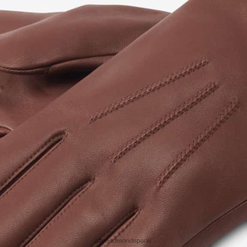 Allen Edmonds unisexe gants techniques en cuir doublés de cachemire J248F592 marron selle