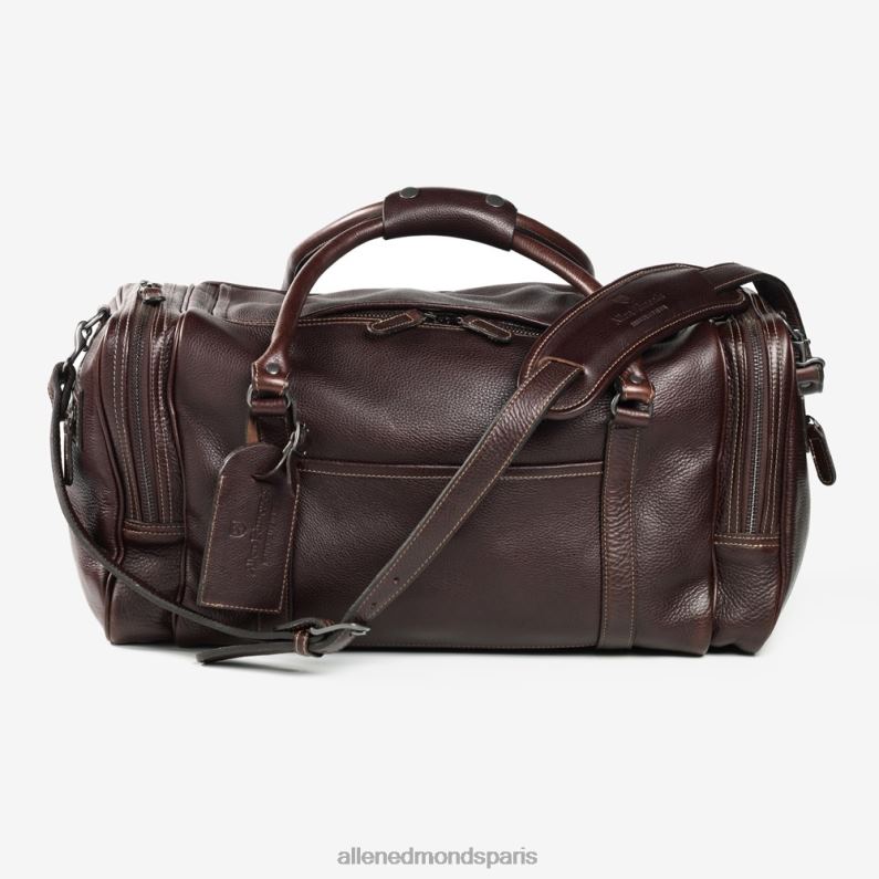 Allen Edmonds unisexe collection american grain - sac de sport demi-lune zippé J248F591 cuivre