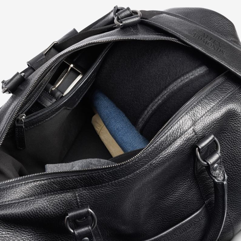Allen Edmonds unisexe sac polochon en cuir J248F309 Cuir noir