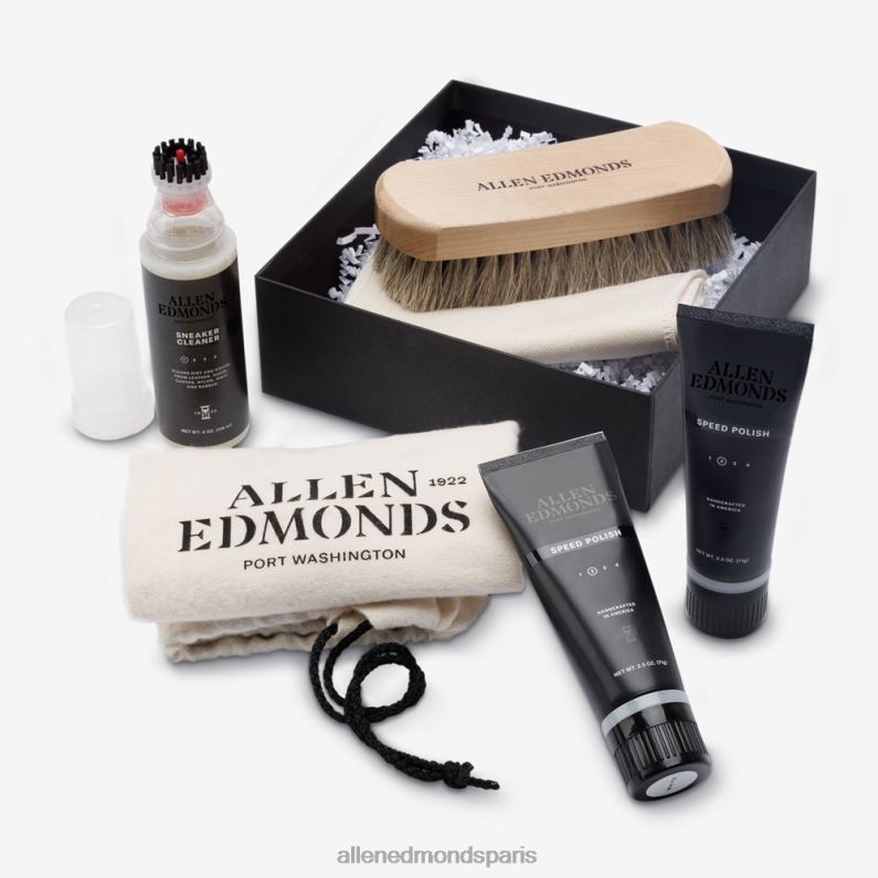 Allen Edmonds unisexe kit d'entretien baskets J248F633 noir blanc