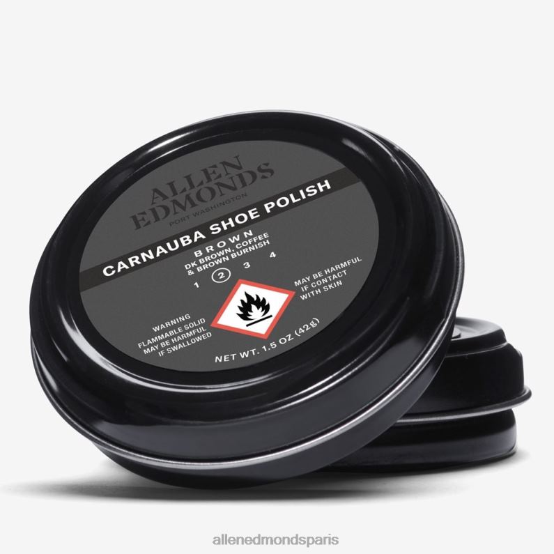 Allen Edmonds unisexe vernis à la cire de carnauba J248F618 brun