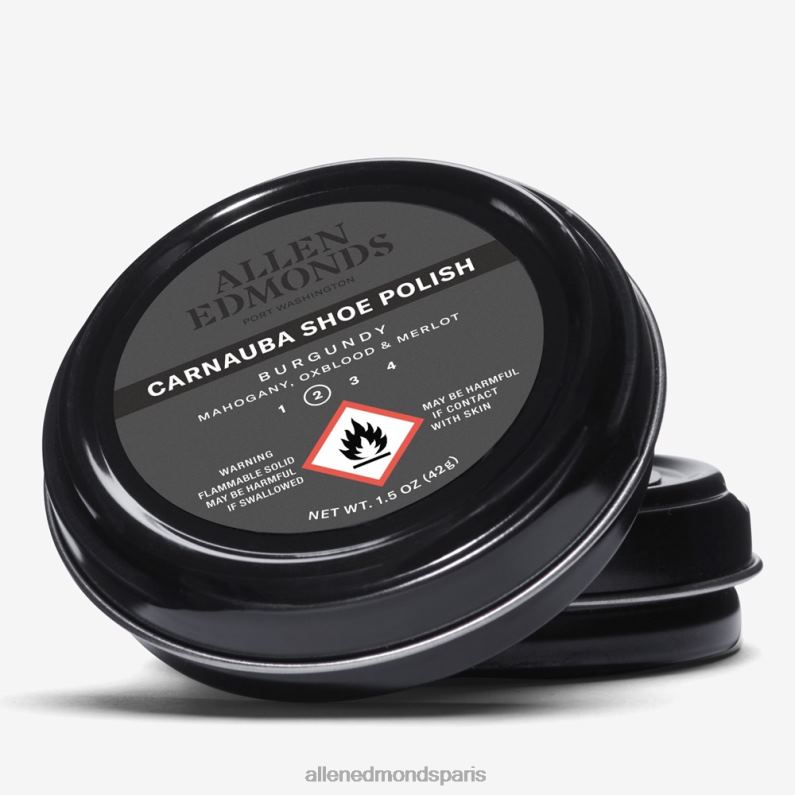 Allen Edmonds unisexe vernis à la cire de carnauba J248F622 Bourgogne