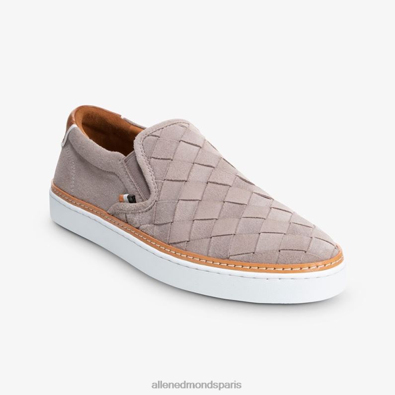 Allen Edmonds Hommes baskets à enfiler tissées alpha J248F315 daim gris étain