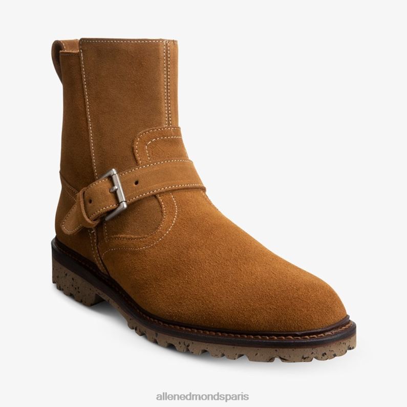 Allen Edmonds Hommes botte de moto en daim découverte par armando cabral J248F129 Cognac