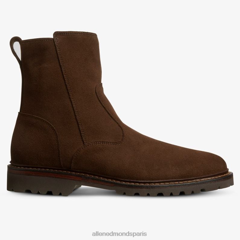 Allen Edmonds Hommes découverte botte de moto J248F428 daim marron