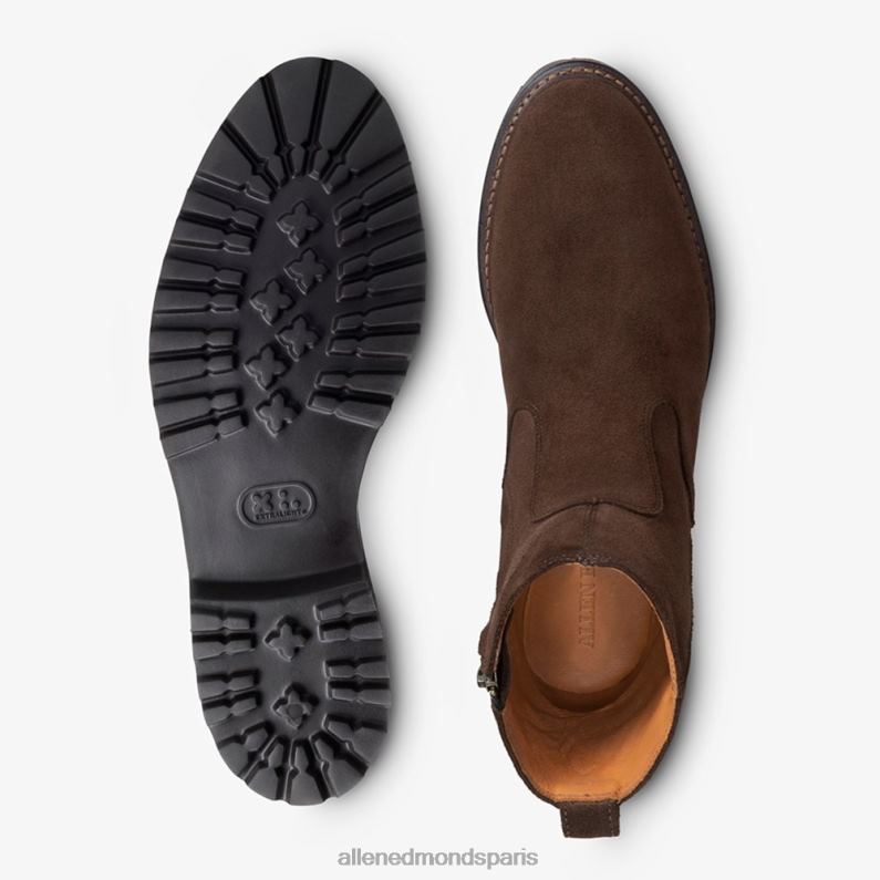 Allen Edmonds Hommes découverte botte de moto J248F428 daim marron
