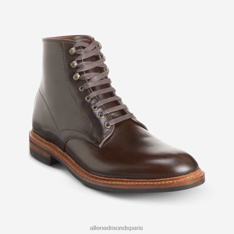 Allen Edmonds Hommes botte higgins mill avec coque cuir cordovan J248F290 cordouan marron