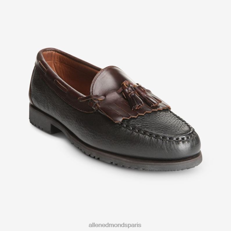 Allen Edmonds Hommes mocassins à pampilles nashua J248F440 noir marron