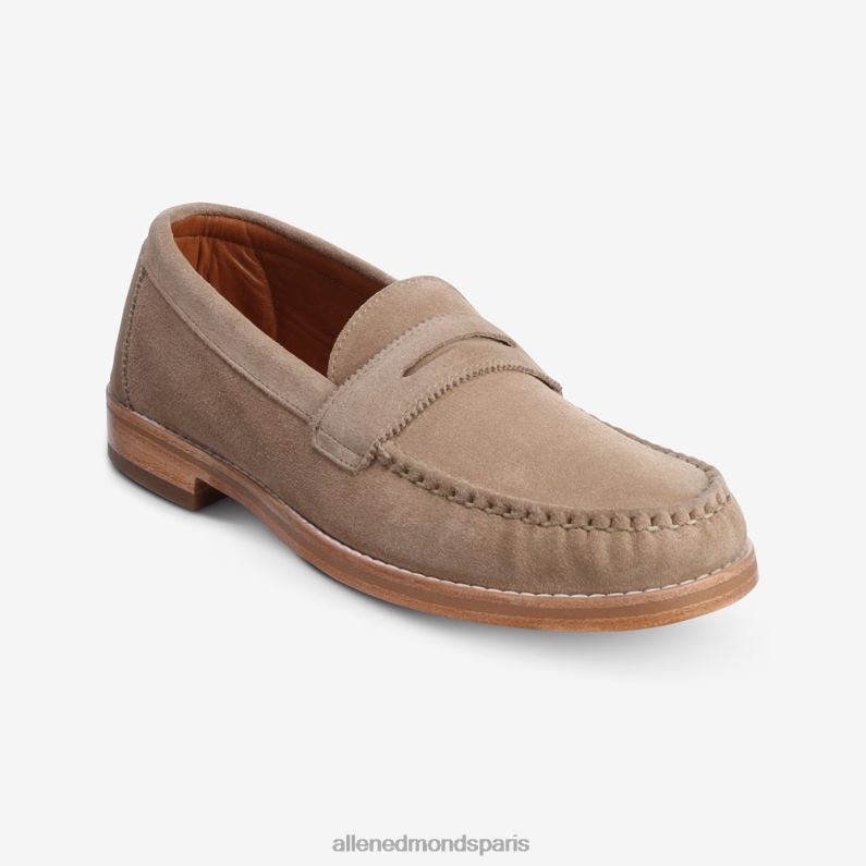 Allen Edmonds Hommes mocassins dylan penny J248F349 daim osseux
