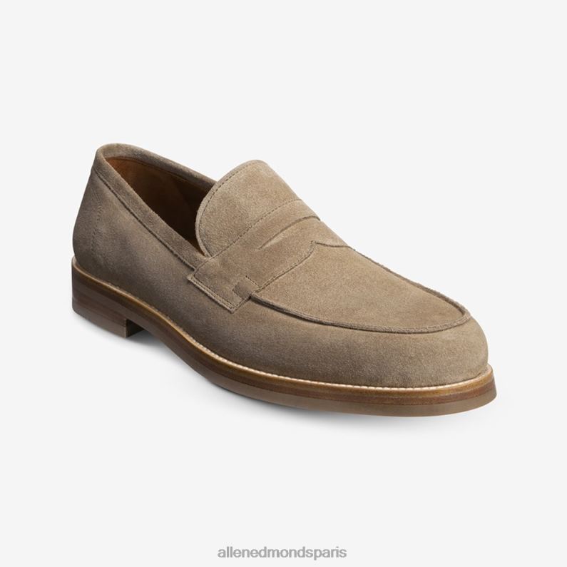 Allen Edmonds Hommes mocassins newton J248F382 daim taupe
