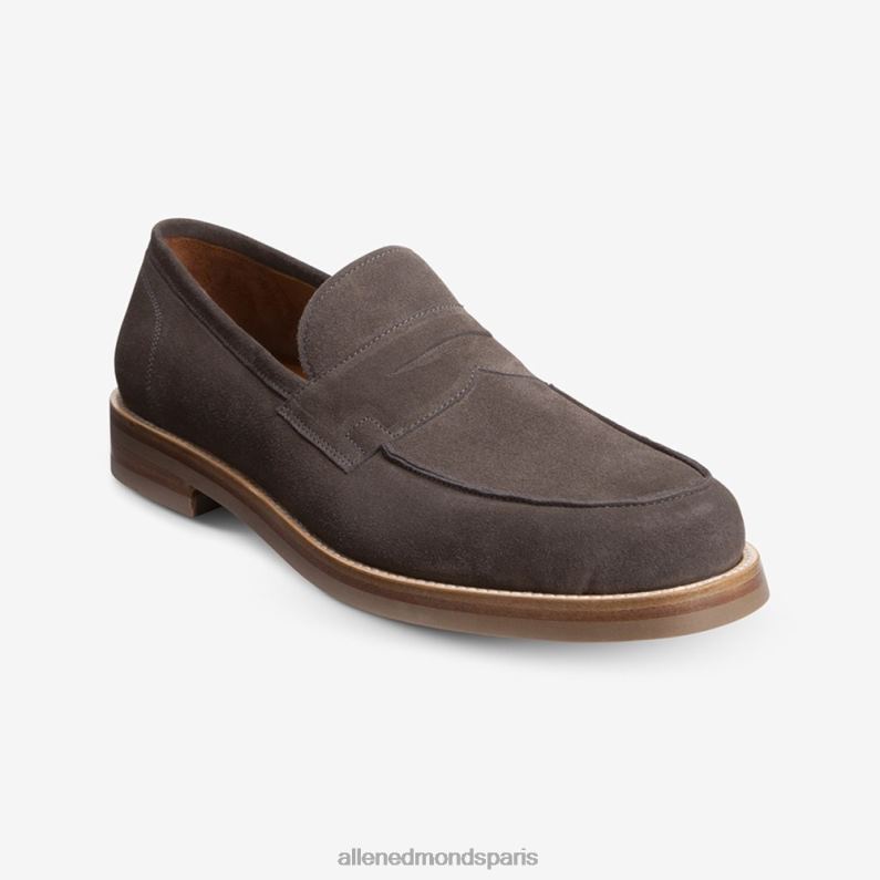 Allen Edmonds Hommes mocassins newton J248F383 daim gris