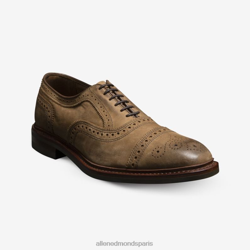 Allen Edmonds Hommes strandmok oxford à bout droit avec semelle en caoutchouc dainite J248F244 nubuck beige