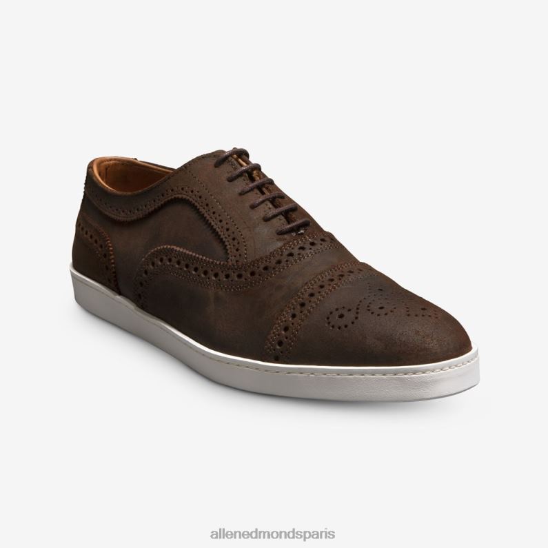 Allen Edmonds Hommes baskets Strand Oxford J248F241 daim ciré marron