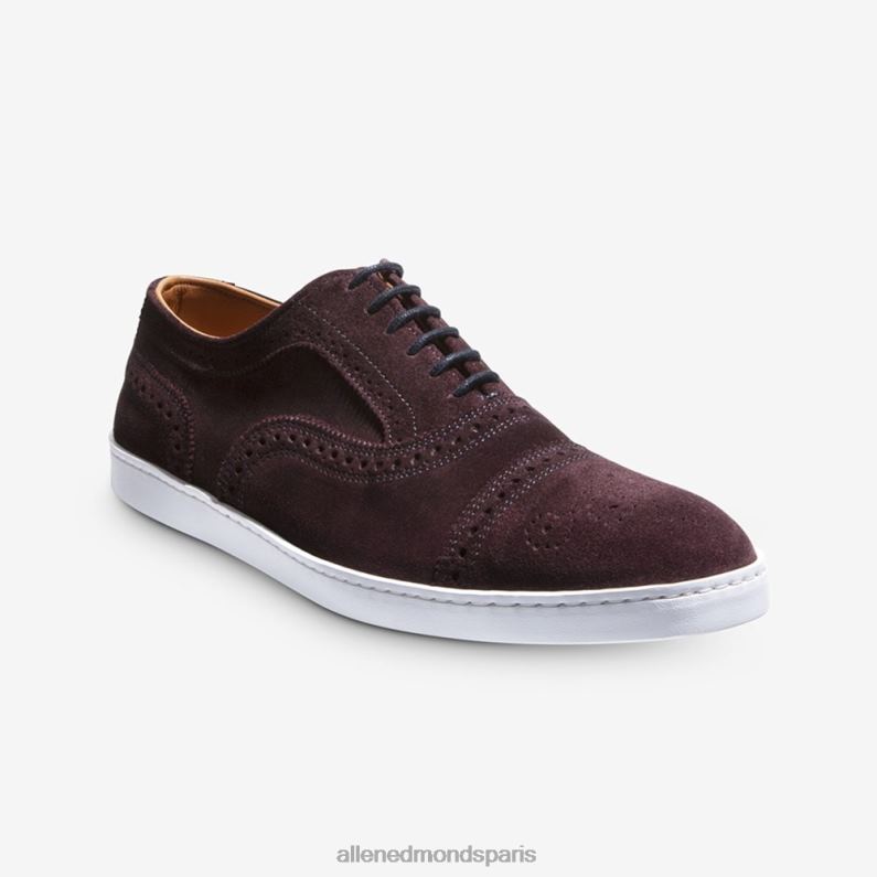 Allen Edmonds Hommes baskets Strand Oxford J248F242 daim bordeaux