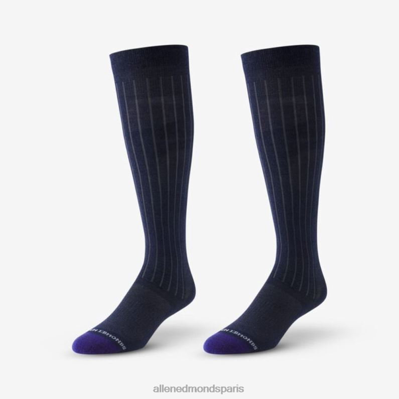 Allen Edmonds unisexe Chaussettes mi-mollet air en coton J248F198 marine