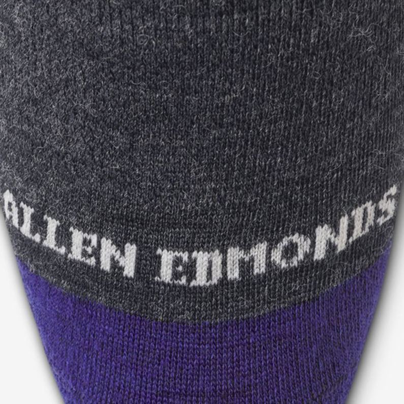 Allen Edmonds unisexe chaussettes habillées cool en mérinos sur le mollet J248F179 gris charbon