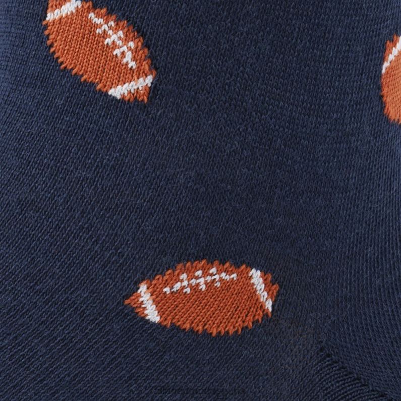 Allen Edmonds unisexe chaussettes habillées mi-mollet motif football J248F183 marine