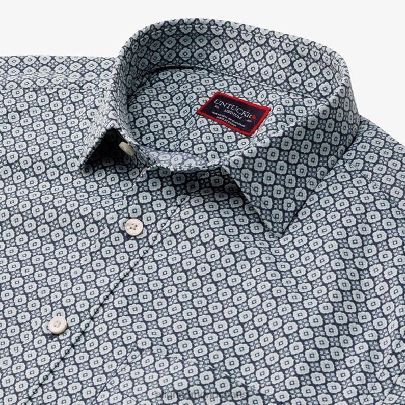Allen Edmonds unisexe chemise à manches courtes untuckit keller J248F173 marine