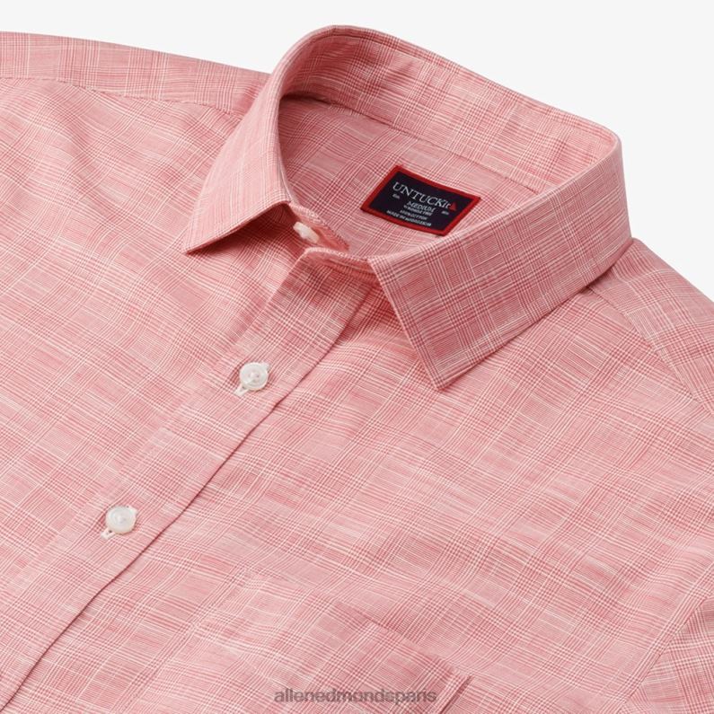 Allen Edmonds unisexe chemise à manches longues untuckit avellino J248F162 rouge