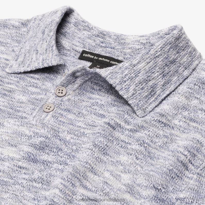 Allen Edmonds unisexe polo en maille de coton et cachemire d'automne J248F154 bleu